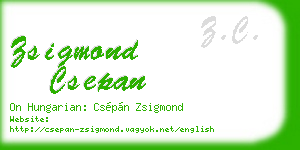 zsigmond csepan business card